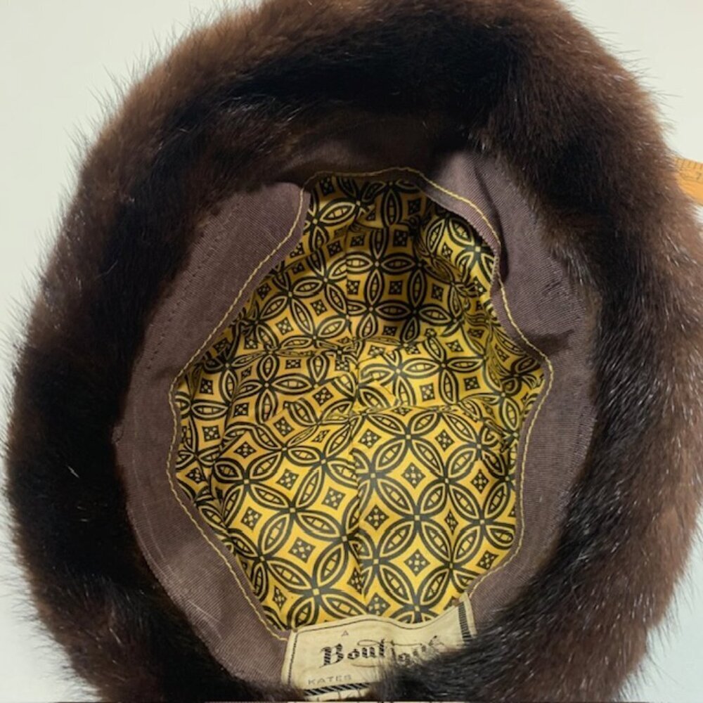 Vintage Beatrice Hat – Kates Canada Brown Mink Fur Winter Hat | Luxury Vintage - Picture 7 of 7
